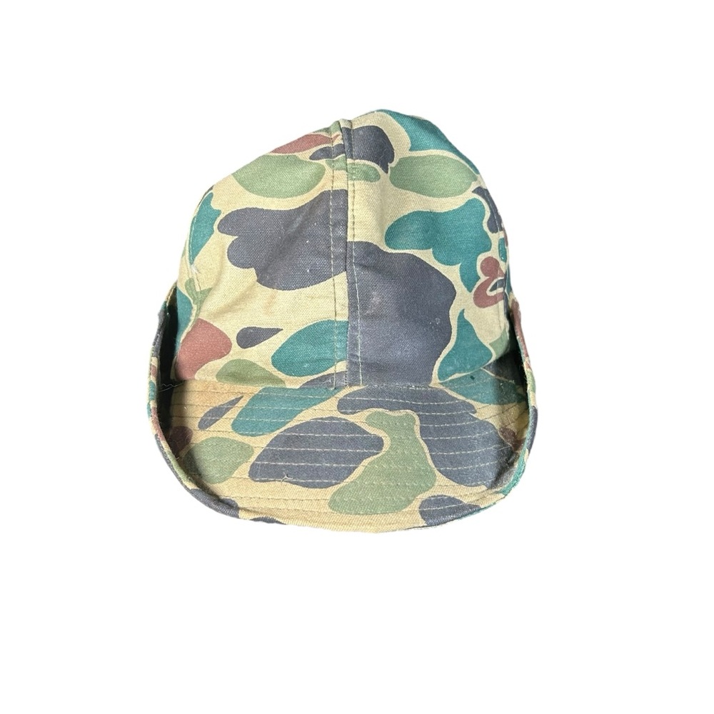 Camouflage Bucket Cap Style Cap Hat Wide Brim Neck Flap Sun Protection USA VTG